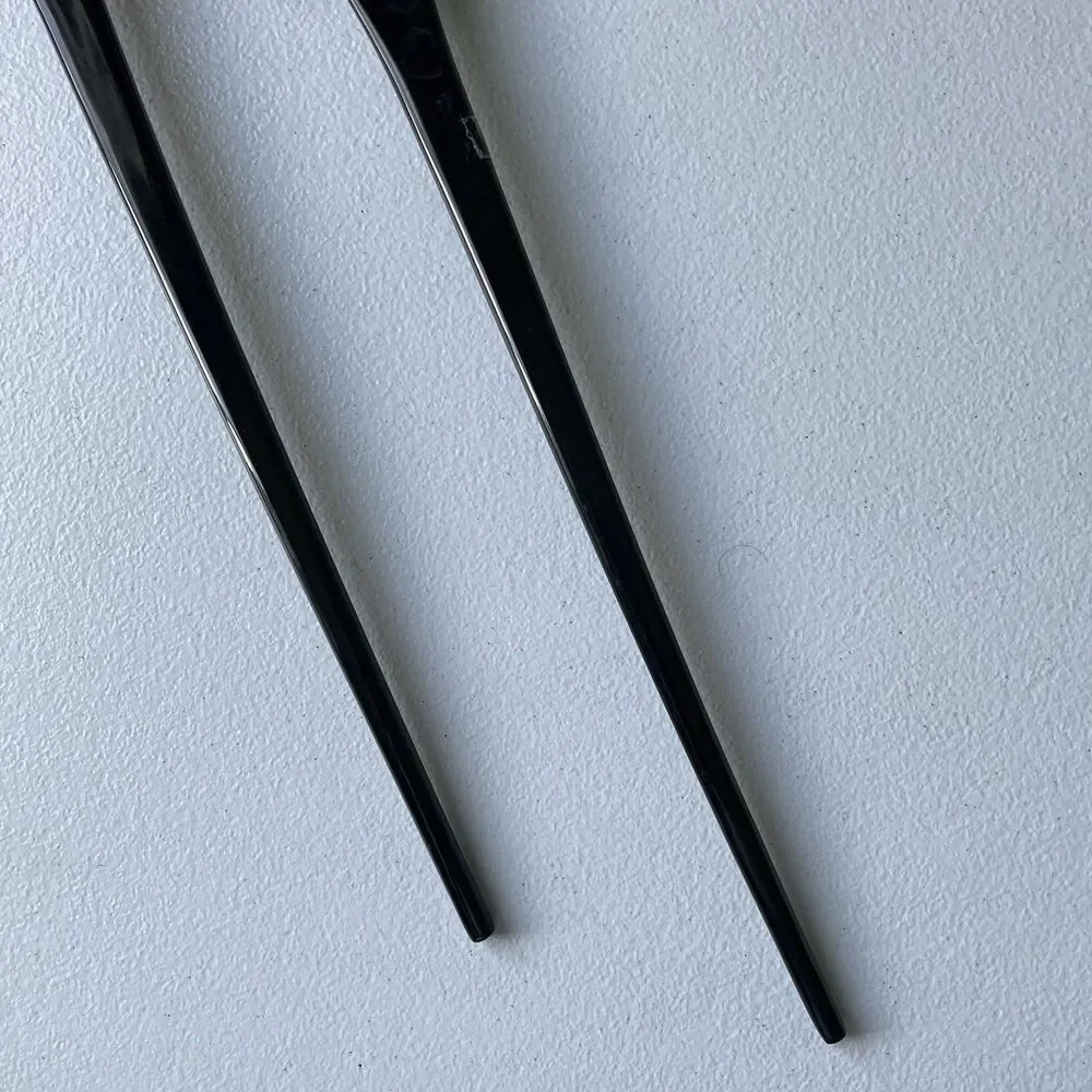 Ikea Vintage Salad Tongs Fork & Spoon Utensils Set Black Plastic 12.5